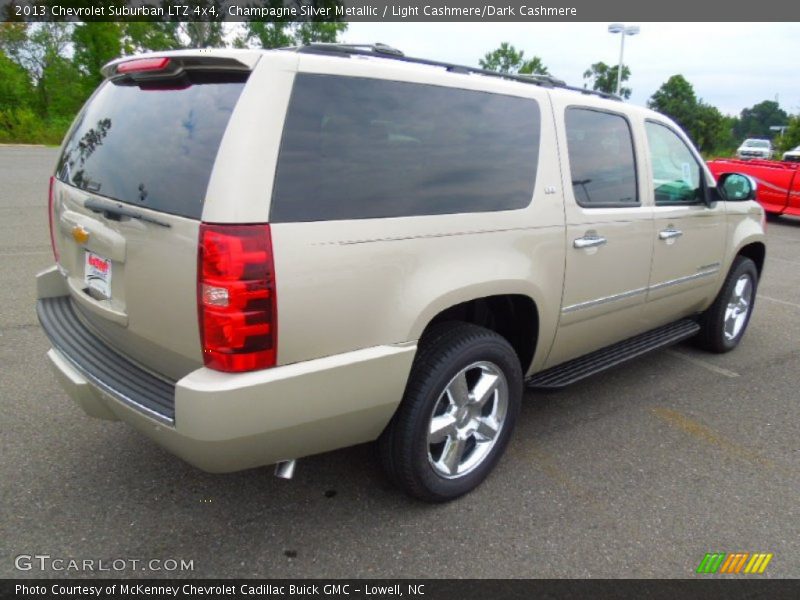 Champagne Silver Metallic / Light Cashmere/Dark Cashmere 2013 Chevrolet Suburban LTZ 4x4