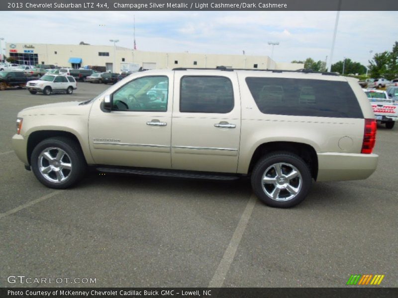 Champagne Silver Metallic / Light Cashmere/Dark Cashmere 2013 Chevrolet Suburban LTZ 4x4