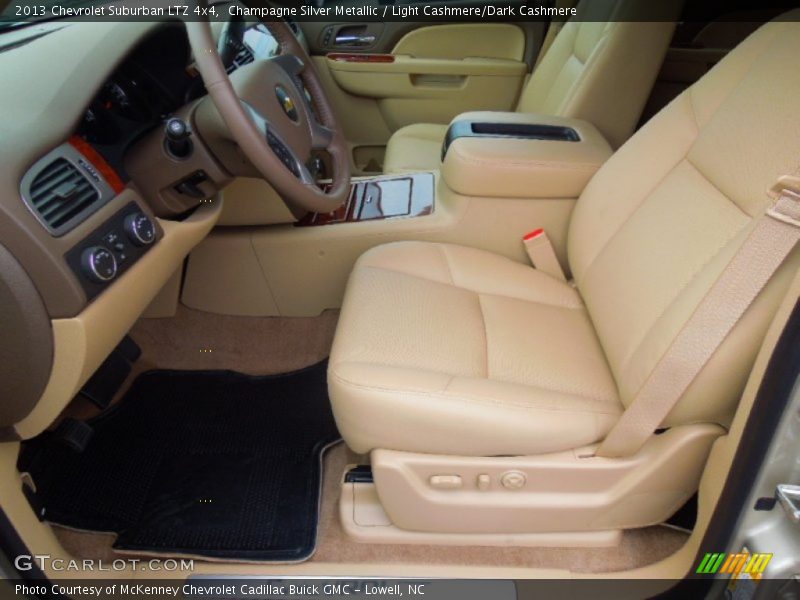 Champagne Silver Metallic / Light Cashmere/Dark Cashmere 2013 Chevrolet Suburban LTZ 4x4