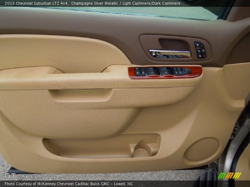Champagne Silver Metallic / Light Cashmere/Dark Cashmere 2013 Chevrolet Suburban LTZ 4x4