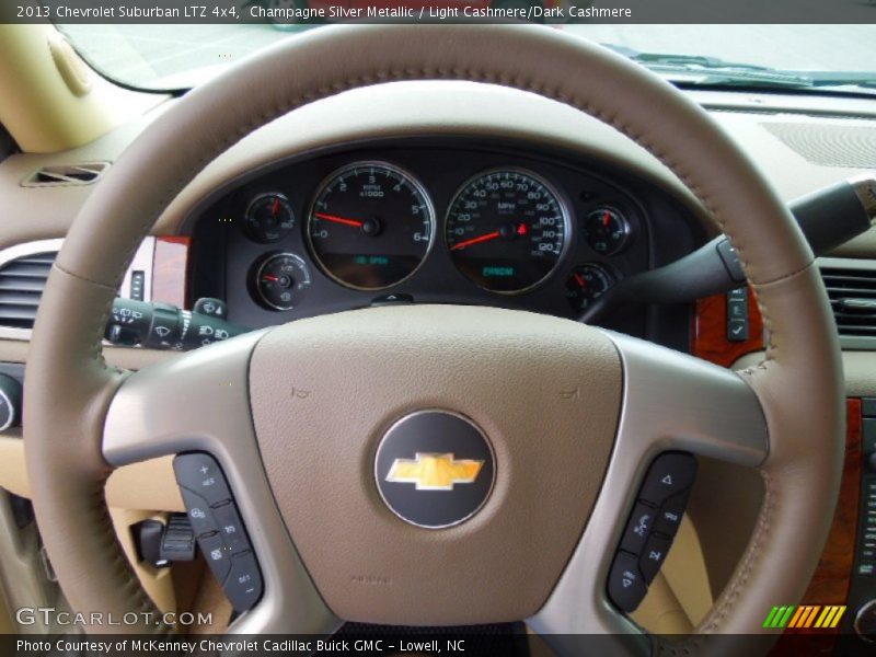 Champagne Silver Metallic / Light Cashmere/Dark Cashmere 2013 Chevrolet Suburban LTZ 4x4