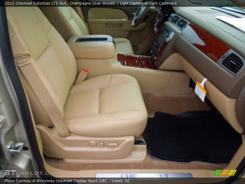 Champagne Silver Metallic / Light Cashmere/Dark Cashmere 2013 Chevrolet Suburban LTZ 4x4