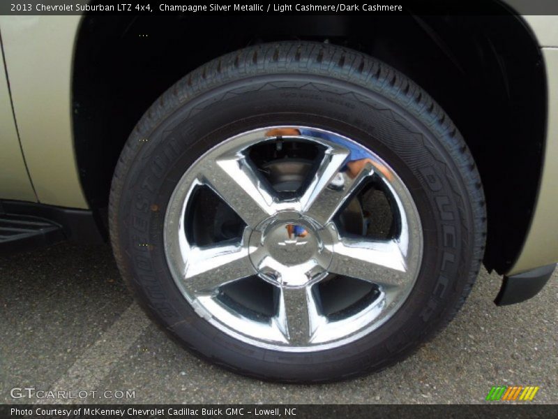 Champagne Silver Metallic / Light Cashmere/Dark Cashmere 2013 Chevrolet Suburban LTZ 4x4