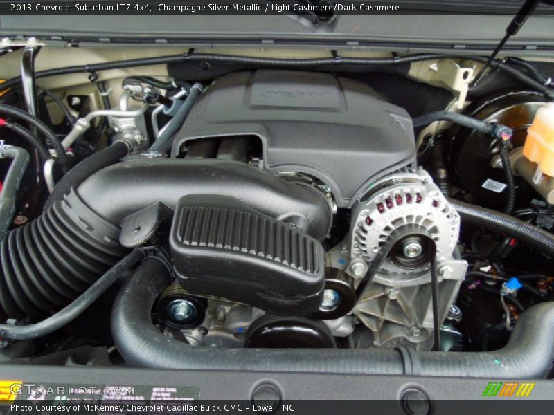 Champagne Silver Metallic / Light Cashmere/Dark Cashmere 2013 Chevrolet Suburban LTZ 4x4