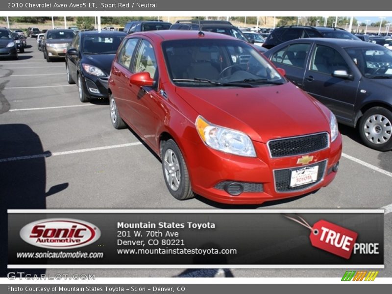Sport Red / Neutral 2010 Chevrolet Aveo Aveo5 LT