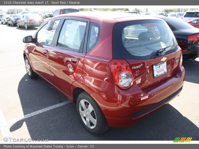 Sport Red / Neutral 2010 Chevrolet Aveo Aveo5 LT