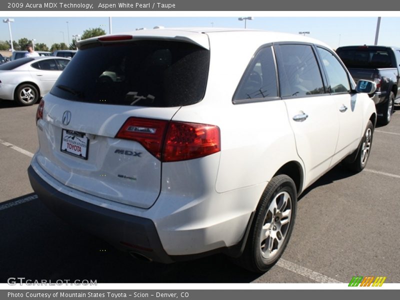 Aspen White Pearl / Taupe 2009 Acura MDX Technology