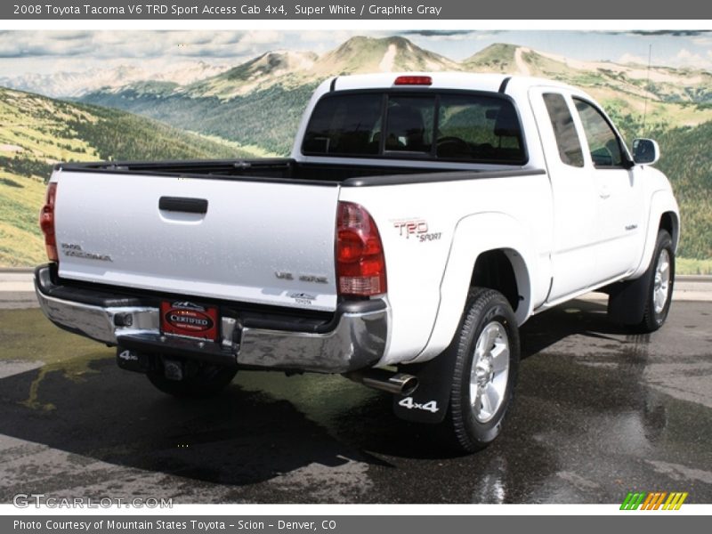 Super White / Graphite Gray 2008 Toyota Tacoma V6 TRD Sport Access Cab 4x4