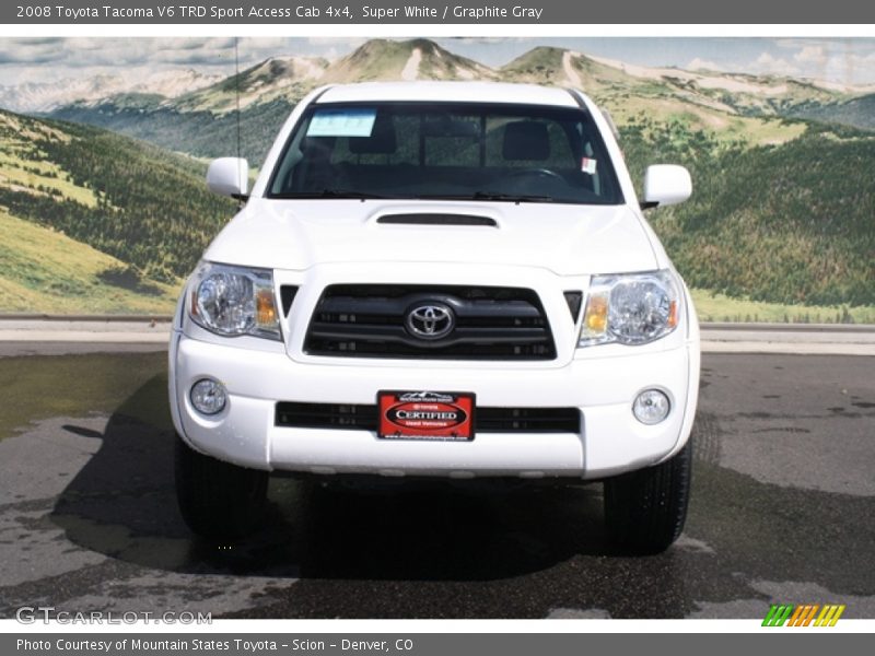 Super White / Graphite Gray 2008 Toyota Tacoma V6 TRD Sport Access Cab 4x4