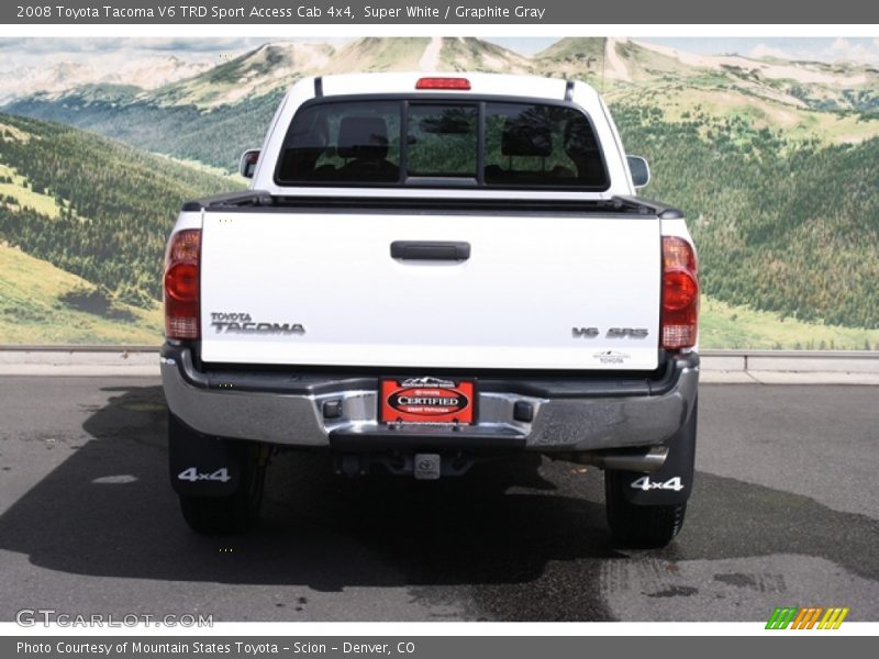 Super White / Graphite Gray 2008 Toyota Tacoma V6 TRD Sport Access Cab 4x4