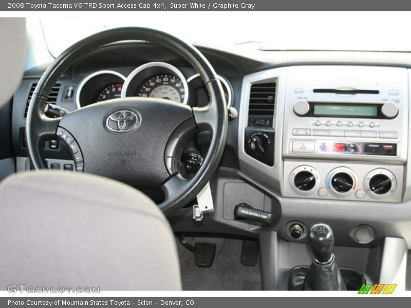 Super White / Graphite Gray 2008 Toyota Tacoma V6 TRD Sport Access Cab 4x4