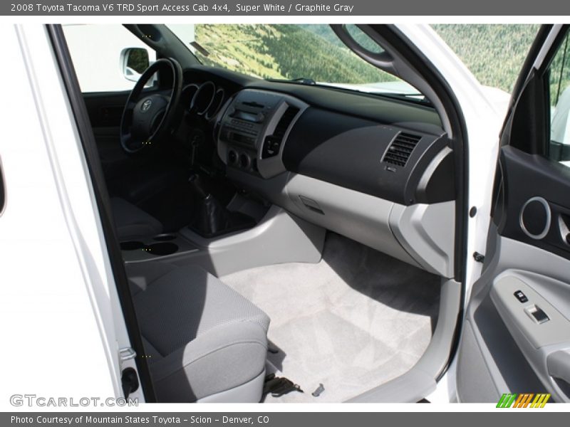 Super White / Graphite Gray 2008 Toyota Tacoma V6 TRD Sport Access Cab 4x4