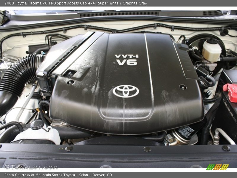 Super White / Graphite Gray 2008 Toyota Tacoma V6 TRD Sport Access Cab 4x4