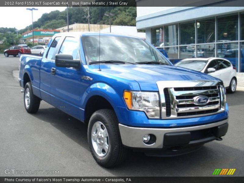 Blue Flame Metallic / Steel Gray 2012 Ford F150 XLT SuperCab 4x4