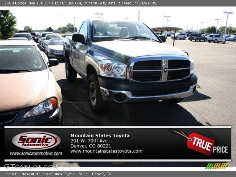 Mineral Gray Metallic / Medium Slate Gray 2008 Dodge Ram 1500 ST Regular Cab 4x4