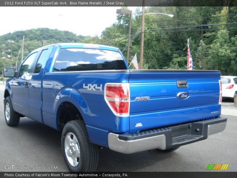 Blue Flame Metallic / Steel Gray 2012 Ford F150 XLT SuperCab 4x4