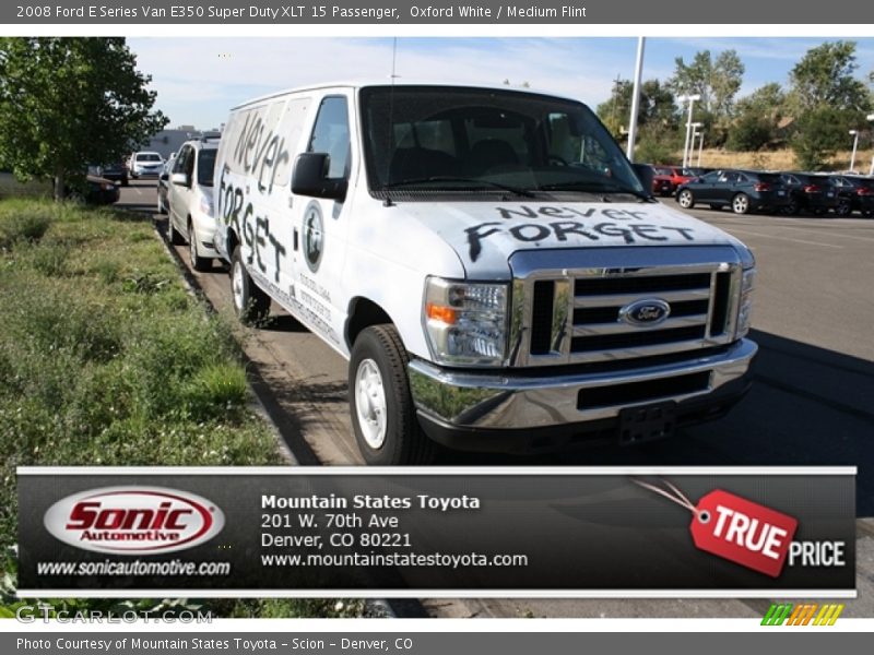 Oxford White / Medium Flint 2008 Ford E Series Van E350 Super Duty XLT 15 Passenger