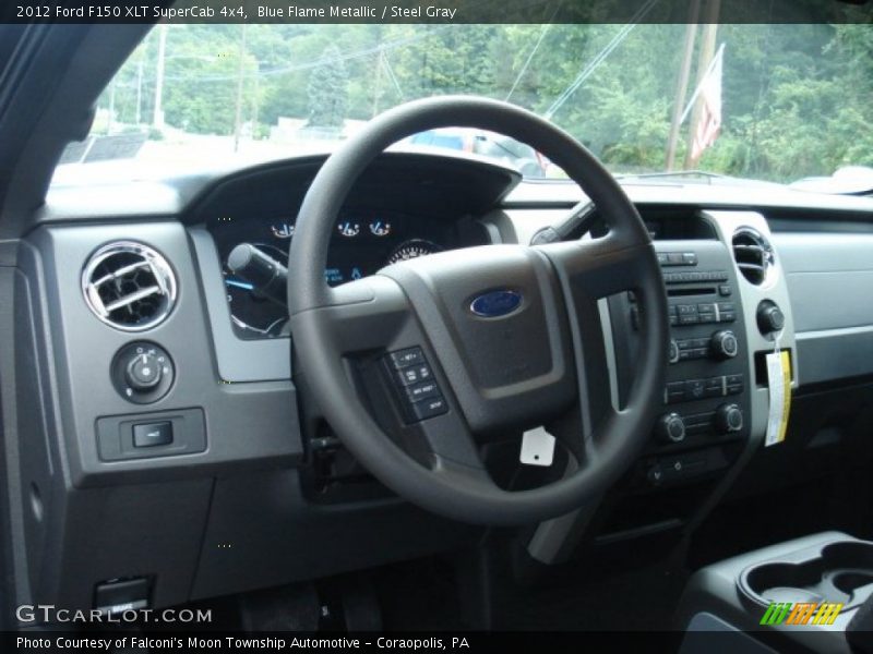 Blue Flame Metallic / Steel Gray 2012 Ford F150 XLT SuperCab 4x4