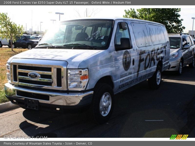 Oxford White / Medium Flint 2008 Ford E Series Van E350 Super Duty XLT 15 Passenger