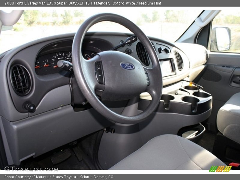 Oxford White / Medium Flint 2008 Ford E Series Van E350 Super Duty XLT 15 Passenger