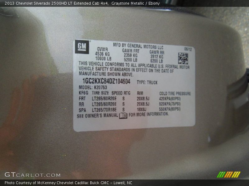 Graystone Metallic / Ebony 2013 Chevrolet Silverado 2500HD LT Extended Cab 4x4