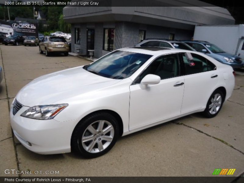Starfire White Pearl / Light Gray 2008 Lexus ES 350