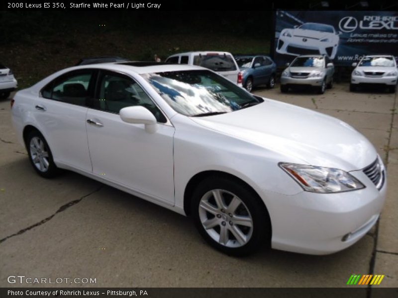 Starfire White Pearl / Light Gray 2008 Lexus ES 350