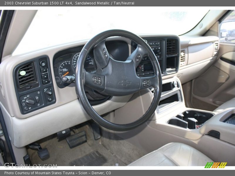 Sandalwood Metallic / Tan/Neutral 2003 Chevrolet Suburban 1500 LT 4x4