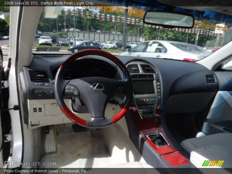 Starfire White Pearl / Light Gray 2008 Lexus ES 350