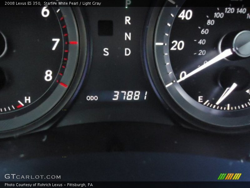 Starfire White Pearl / Light Gray 2008 Lexus ES 350