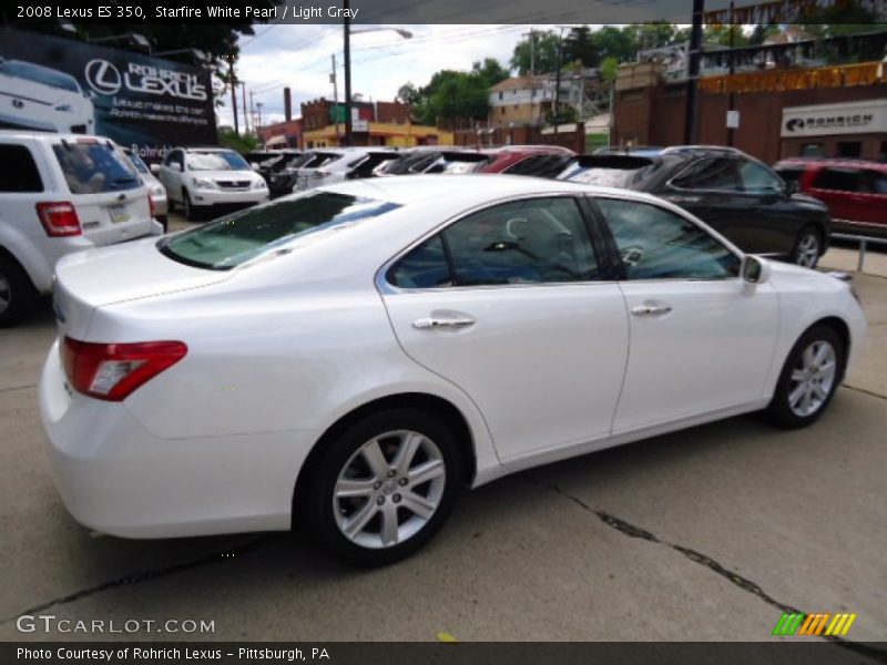 Starfire White Pearl / Light Gray 2008 Lexus ES 350
