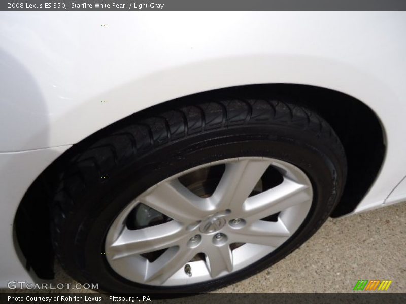 Starfire White Pearl / Light Gray 2008 Lexus ES 350