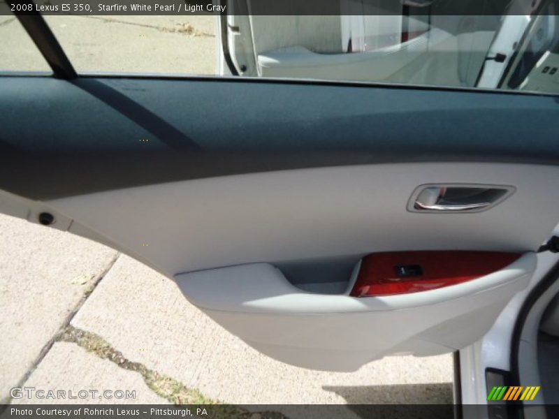 Starfire White Pearl / Light Gray 2008 Lexus ES 350
