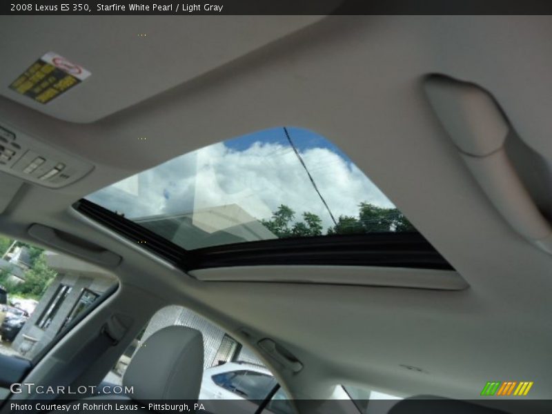 Starfire White Pearl / Light Gray 2008 Lexus ES 350