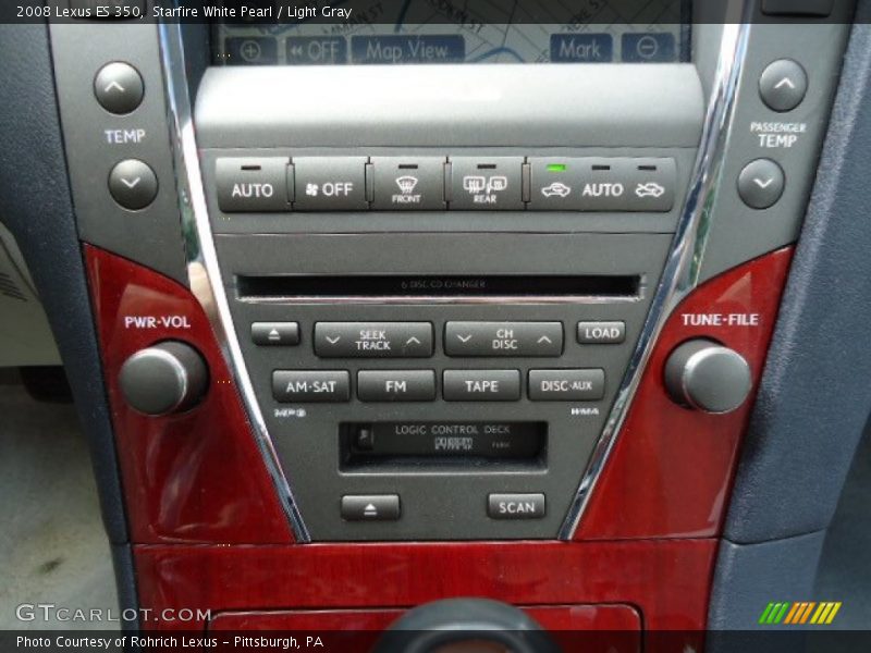 Starfire White Pearl / Light Gray 2008 Lexus ES 350