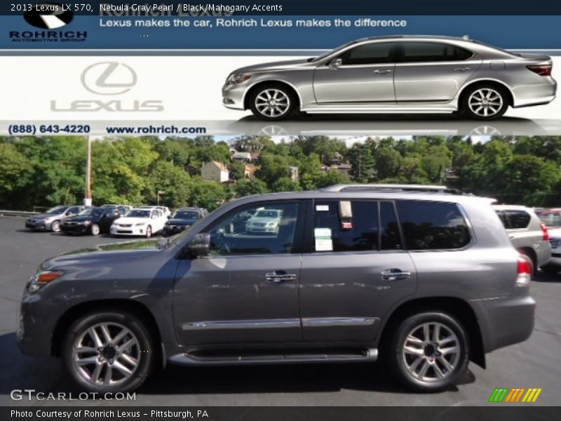 Nebula Gray Pearl / Black/Mahogany Accents 2013 Lexus LX 570