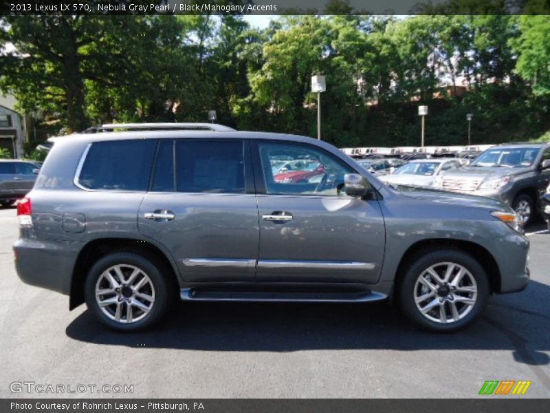 Nebula Gray Pearl / Black/Mahogany Accents 2013 Lexus LX 570