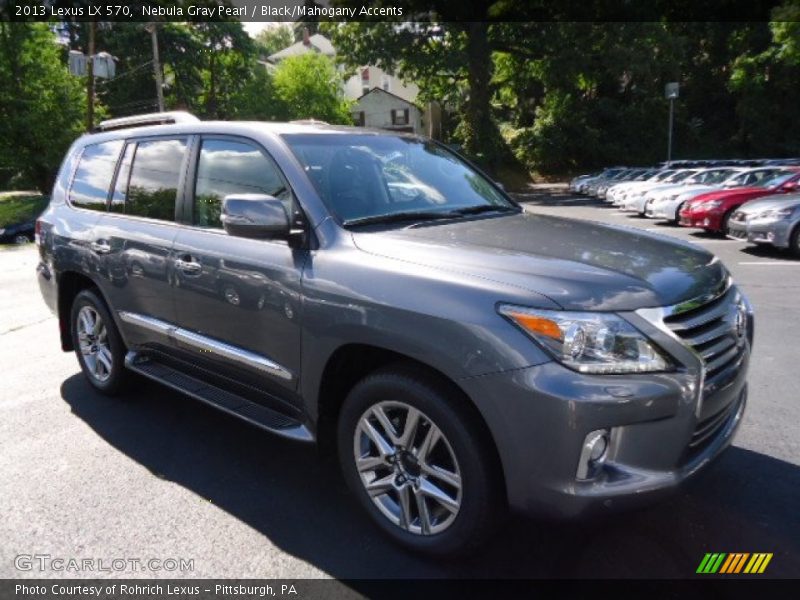 Nebula Gray Pearl / Black/Mahogany Accents 2013 Lexus LX 570