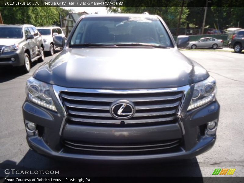 Nebula Gray Pearl / Black/Mahogany Accents 2013 Lexus LX 570