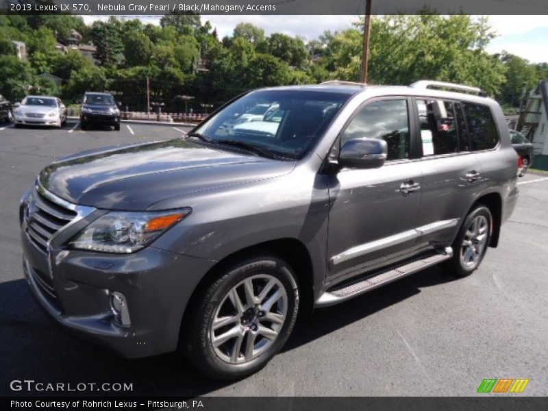 Nebula Gray Pearl / Black/Mahogany Accents 2013 Lexus LX 570