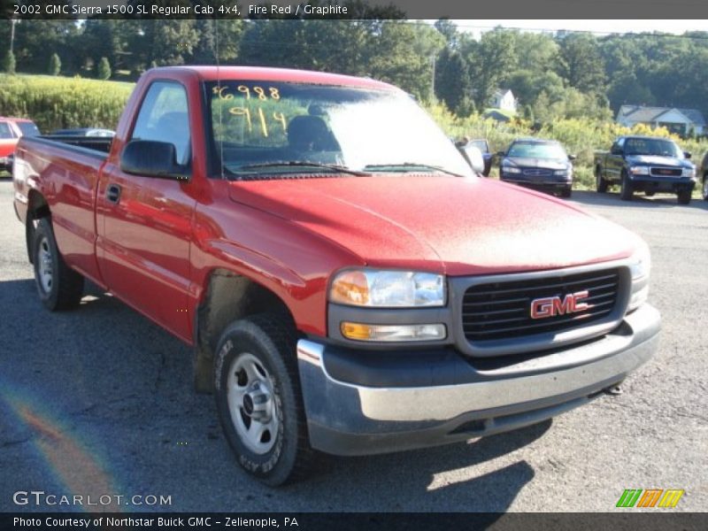Fire Red / Graphite 2002 GMC Sierra 1500 SL Regular Cab 4x4