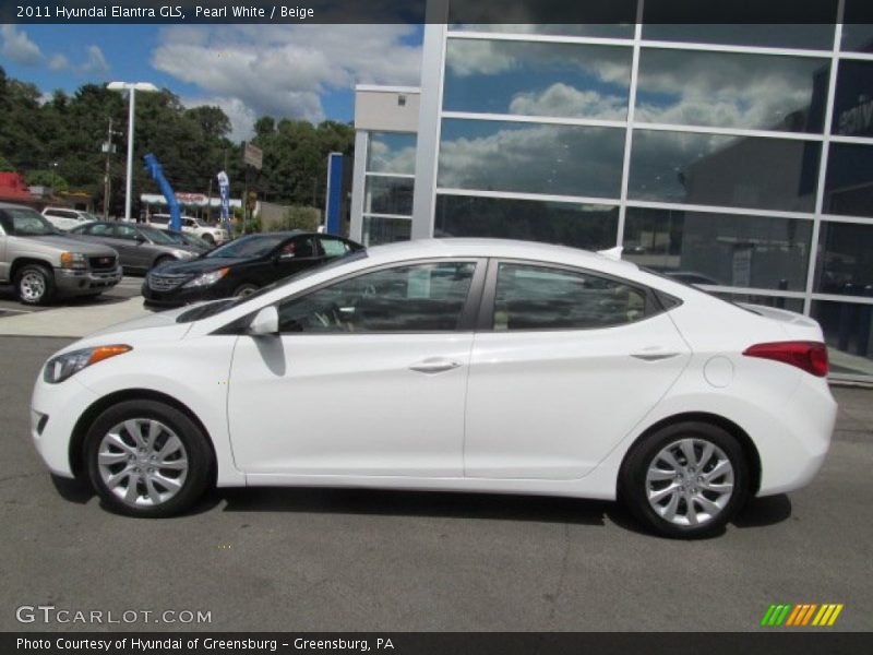 Pearl White / Beige 2011 Hyundai Elantra GLS