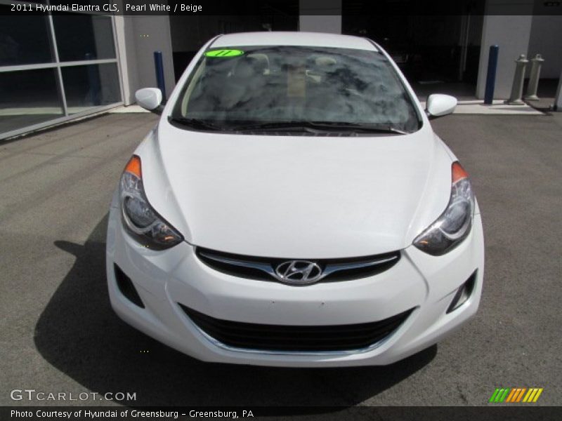 Pearl White / Beige 2011 Hyundai Elantra GLS