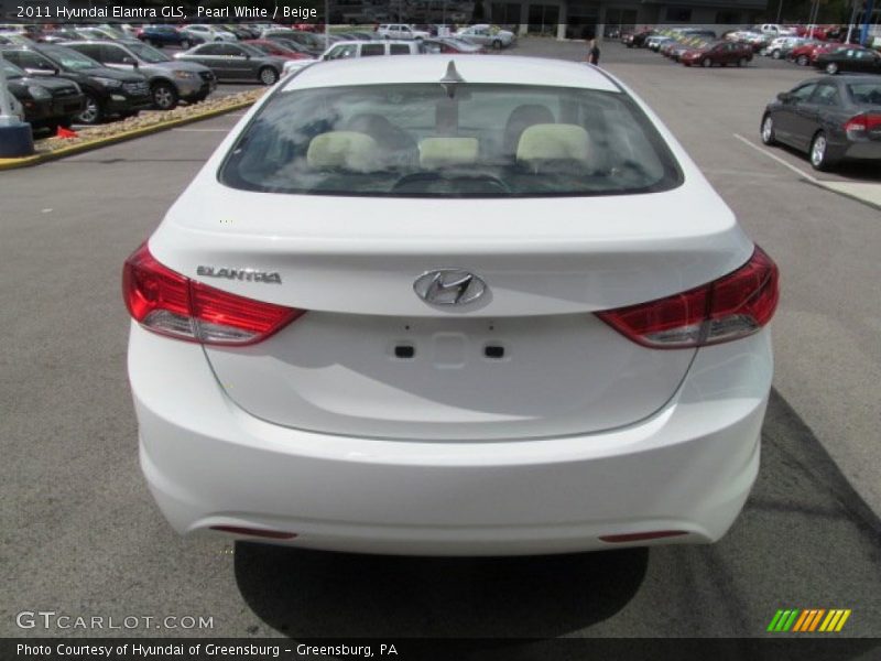 Pearl White / Beige 2011 Hyundai Elantra GLS