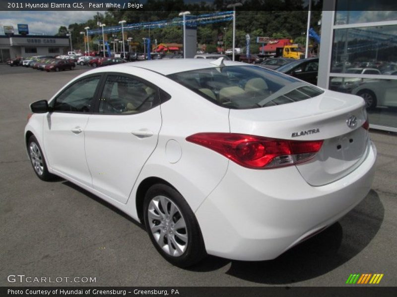 Pearl White / Beige 2011 Hyundai Elantra GLS
