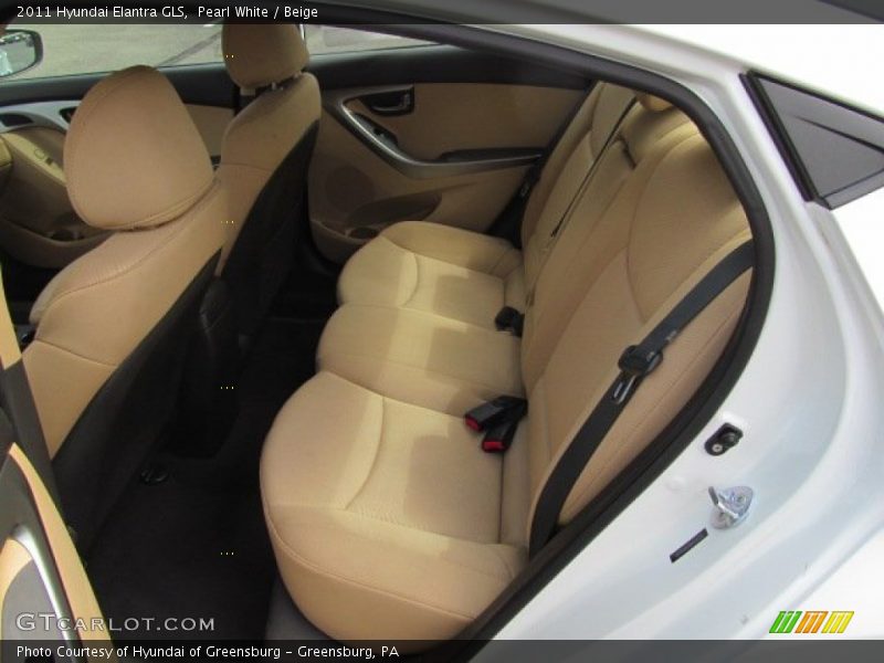 Pearl White / Beige 2011 Hyundai Elantra GLS