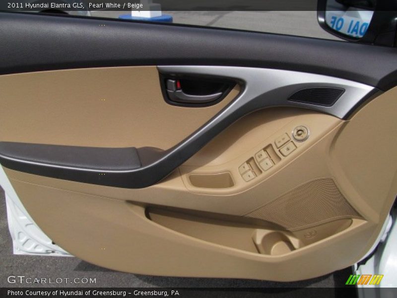 Pearl White / Beige 2011 Hyundai Elantra GLS