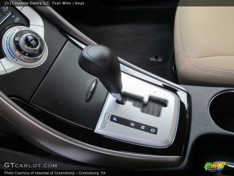 Pearl White / Beige 2011 Hyundai Elantra GLS