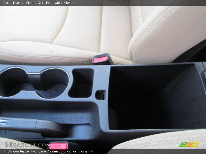 Pearl White / Beige 2011 Hyundai Elantra GLS