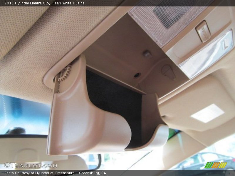Pearl White / Beige 2011 Hyundai Elantra GLS